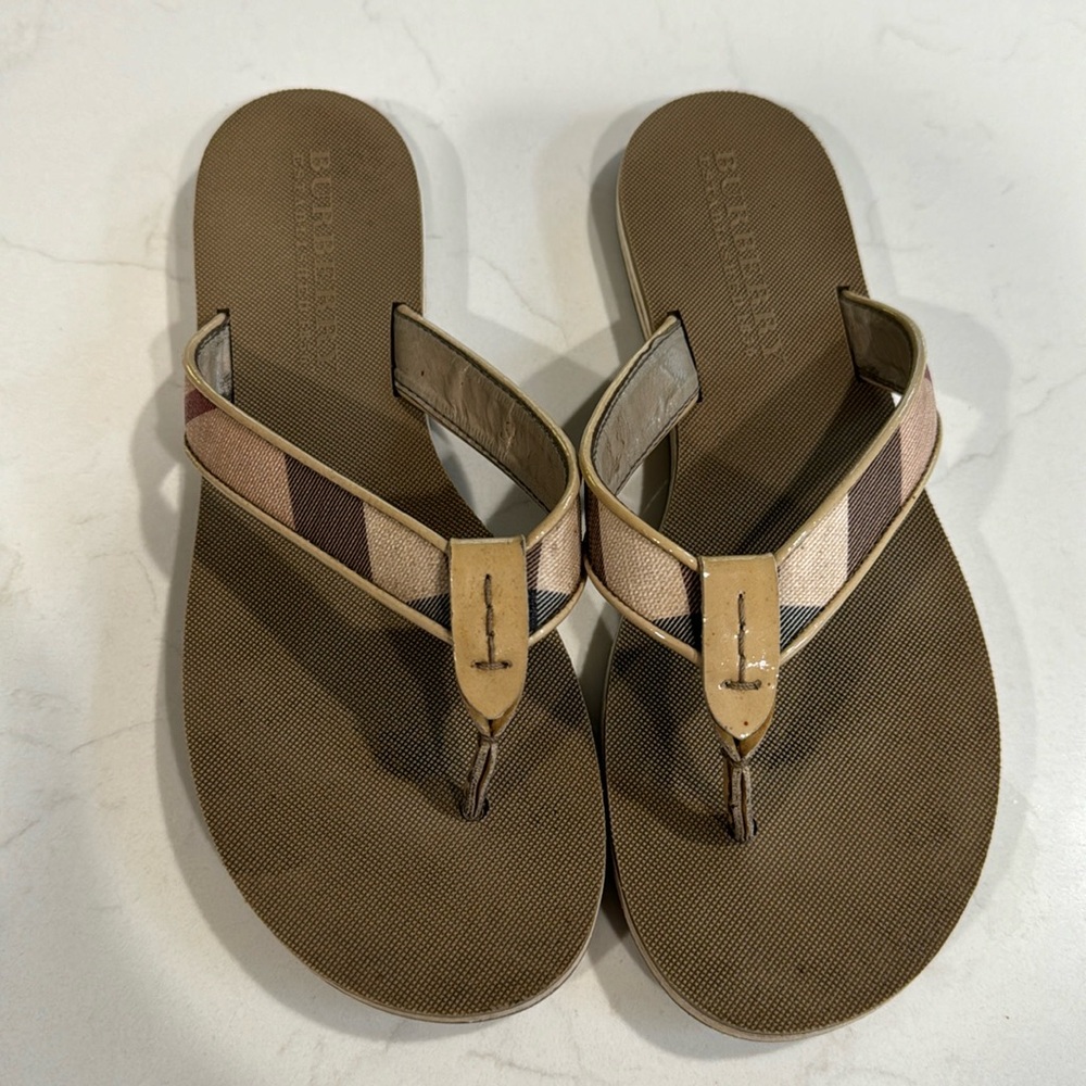 Authentic Burberry sandals flip flops